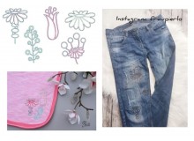 Stickserie - Abstract Flowers